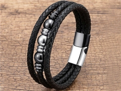 HY Wholesale Leather Jewelry Popular Leather Bracelets-HY0118B182