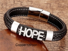 HY Wholesale Leather Jewelry Popular Leather Bracelets-HY0118B911