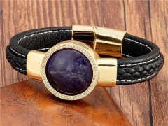 HY Wholesale Leather Jewelry Popular Leather Bracelets-HY0118B801