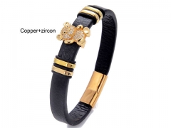 HY Wholesale Leather Jewelry Popular Leather Bracelets-HY0118B009