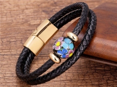 HY Wholesale Leather Jewelry Popular Leather Bracelets-HY0118B840