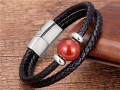 HY Wholesale Leather Jewelry Popular Leather Bracelets-HY0118B468