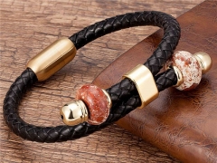 HY Wholesale Leather Jewelry Popular Leather Bracelets-HY0118B701