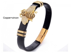 HY Wholesale Leather Jewelry Popular Leather Bracelets-HY0118B003