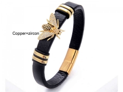 HY Wholesale Leather Jewelry Popular Leather Bracelets-HY0118B006