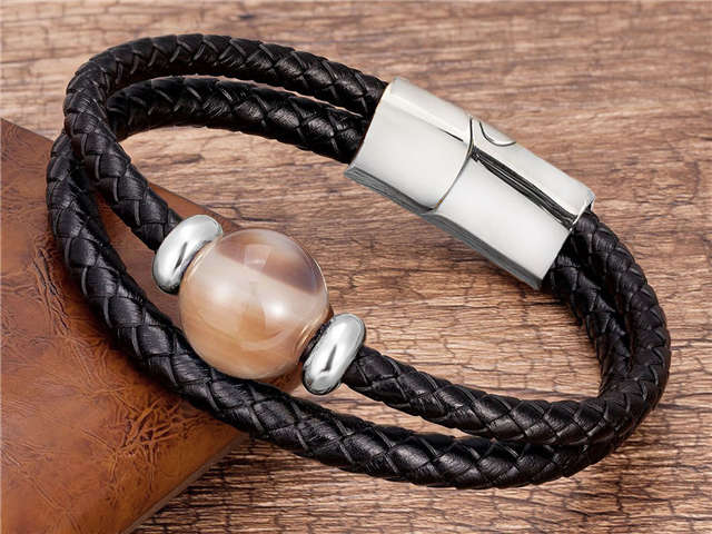 HY Wholesale Leather Jewelry Popular Leather Bracelets-HY0118B465