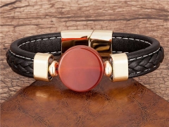 HY Wholesale Leather Jewelry Popular Leather Bracelets-HY0118B590