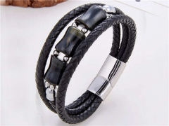 HY Wholesale Leather Jewelry Popular Leather Bracelets-HY0118B499