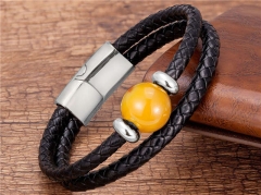 HY Wholesale Leather Jewelry Popular Leather Bracelets-HY0118B469