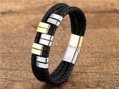 HY Wholesale Leather Jewelry Popular Leather Bracelets-HY0118B199