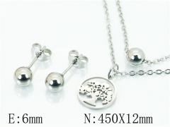 HY Wholesale Jewelry 316L Stainless Steel Earrings Necklace Jewelry Set-HY91S1374MG