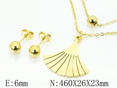 HY Wholesale Jewelry 316L Stainless Steel Earrings Necklace Jewelry Set-HY91S1350OE