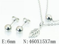 HY Wholesale Jewelry 316L Stainless Steel Earrings Necklace Jewelry Set-HY91S1281MB