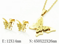 HY Wholesale Jewelry 316L Stainless Steel Earrings Necklace Jewelry Set-HY34S0002LL