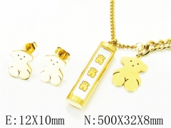 HY Wholesale Jewelry 316L Stainless Steel Earrings Necklace Jewelry Set-HY02S2872HMV