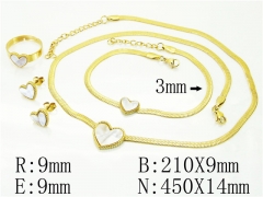 HY Wholesale Jewelry 316L Stainless Steel Earrings Necklace Jewelry Set-HY34S0041HKE