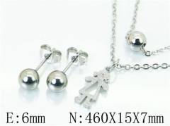 HY Wholesale Jewelry 316L Stainless Steel Earrings Necklace Jewelry Set-HY91S1276MG