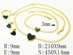 HY Wholesale Jewelry 316L Stainless Steel Earrings Necklace Jewelry Set-HY34S0043HKS