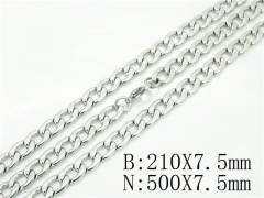 HY Wholesale Stainless Steel 316L Necklaces Bracelets Sets-HY40S0497HXX