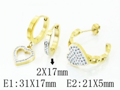 HY Wholesale Earrings 316L Stainless Steel Earrings-HY32E0218HQQ