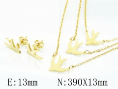 HY Wholesale Jewelry 316L Stainless Steel Earrings Necklace Jewelry Set-HY64S1306HLD