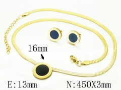 HY Wholesale Jewelry 316L Stainless Steel Earrings Necklace Jewelry Set-HY34S0034MOW