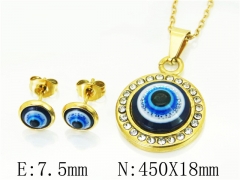 HY Wholesale Jewelry 316L Stainless Steel Earrings Necklace Jewelry Set-HY12S1236MLC