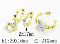 HY Wholesale Earrings 316L Stainless Steel Earrings-HY32E0219HSS