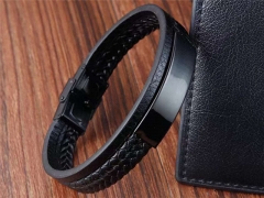 HY Wholesale Leather Bracelets Jewelry Popular Leather Bracelets-HY0133B074