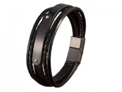 HY Wholesale Leather Bracelets Jewelry Popular Leather Bracelets-HY0130B384