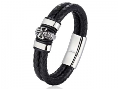 HY Wholesale Leather Bracelets Jewelry Popular Leather Bracelets-HY0133B171