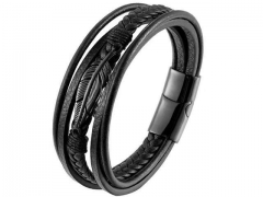 HY Wholesale Leather Bracelets Jewelry Popular Leather Bracelets-HY0136B066