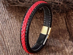 HY Wholesale Leather Bracelets Jewelry Popular Leather Bracelets-HY0137B018