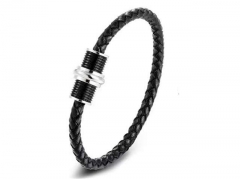 HY Wholesale Leather Bracelets Jewelry Popular Leather Bracelets-HY0130B292