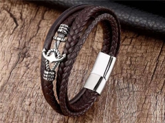 HY Wholesale Leather Bracelets Jewelry Popular Leather Bracelets-HY0136B018