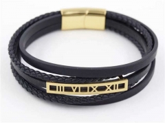 HY Wholesale Leather Bracelets Jewelry Popular Leather Bracelets-HY0129B096