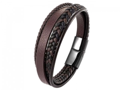 HY Wholesale Leather Bracelets Jewelry Popular Leather Bracelets-HY0120B070