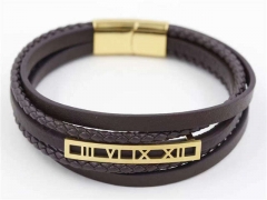 HY Wholesale Leather Bracelets Jewelry Popular Leather Bracelets-HY0129B097