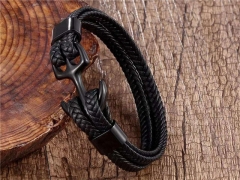 HY Wholesale Leather Bracelets Jewelry Popular Leather Bracelets-HY0137B094