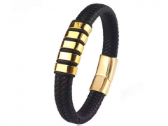 HY Wholesale Leather Bracelets Jewelry Popular Leather Bracelets-HY0120B163