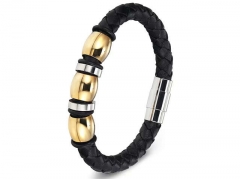 HY Wholesale Leather Bracelets Jewelry Popular Leather Bracelets-HY0130B257