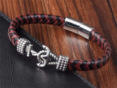 HY Wholesale Leather Bracelets Jewelry Popular Leather Bracelets-HY0133B227