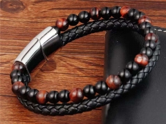 HY Wholesale Leather Bracelets Jewelry Popular Leather Bracelets-HY0133B082