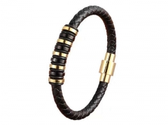 HY Wholesale Leather Bracelets Jewelry Popular Leather Bracelets-HY0130B114