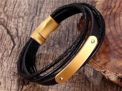 HY Wholesale Leather Bracelets Jewelry Popular Leather Bracelets-HY0137B049