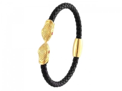 HY Wholesale Leather Bracelets Jewelry Popular Leather Bracelets-HY0120B175