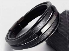 HY Wholesale Leather Bracelets Jewelry Popular Leather Bracelets-HY0133B113