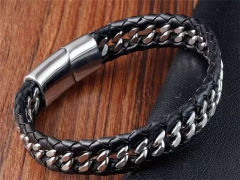 HY Wholesale Leather Bracelets Jewelry Popular Leather Bracelets-HY0133B089