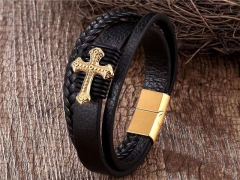 HY Wholesale Leather Bracelets Jewelry Popular Leather Bracelets-HY0137B015