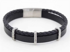 HY Wholesale Leather Bracelets Jewelry Popular Leather Bracelets-HY0129B194